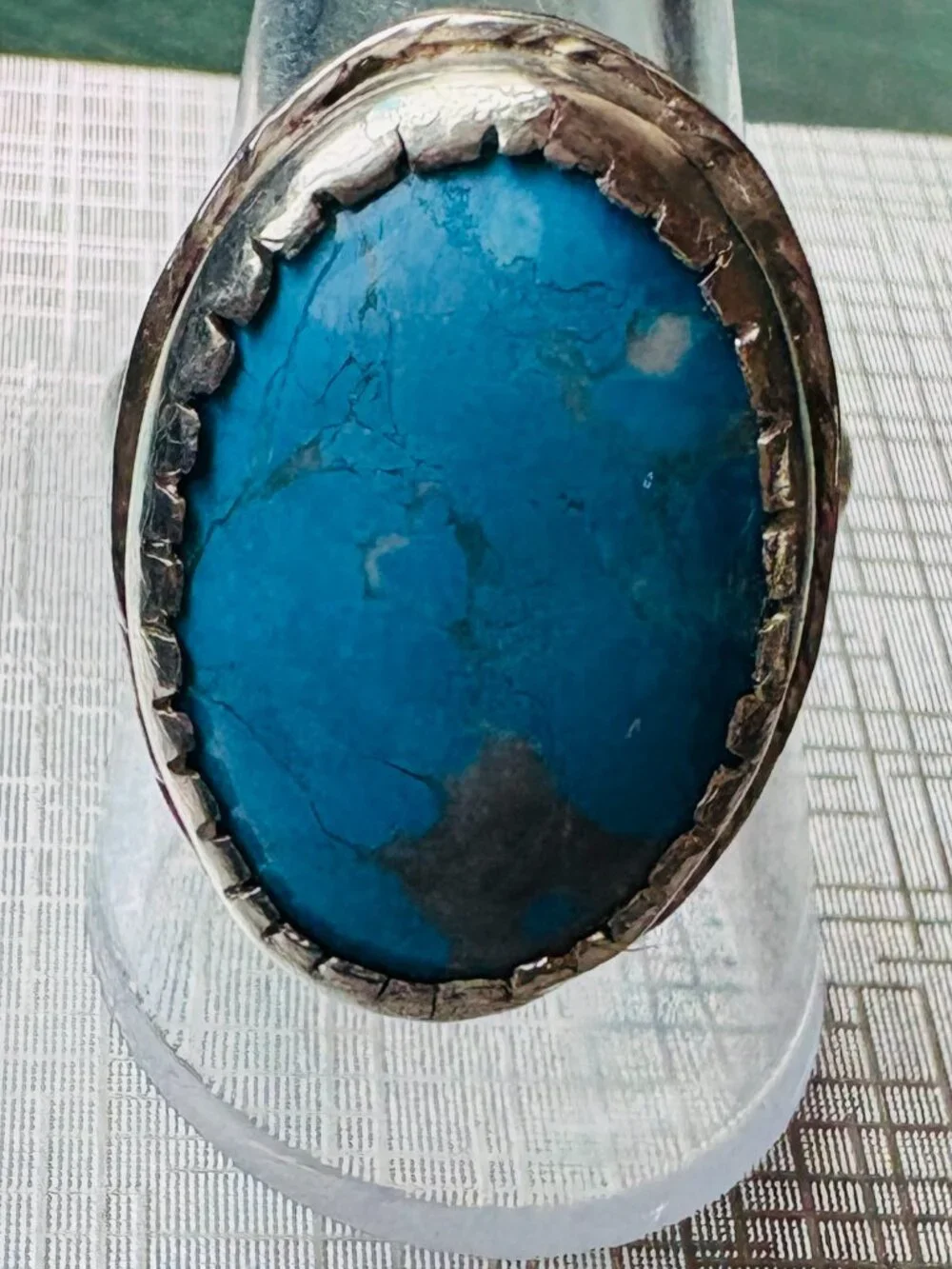 Silver 925 Ring with Imitation Turquiose Inset